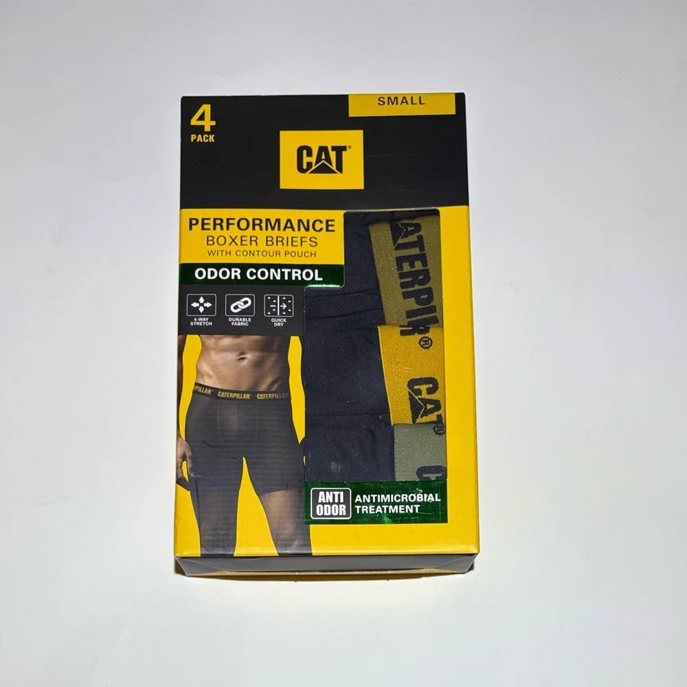 Caterpillar CAT Men’s Performance Boxer Briefs contour pouch underwear 4-pack